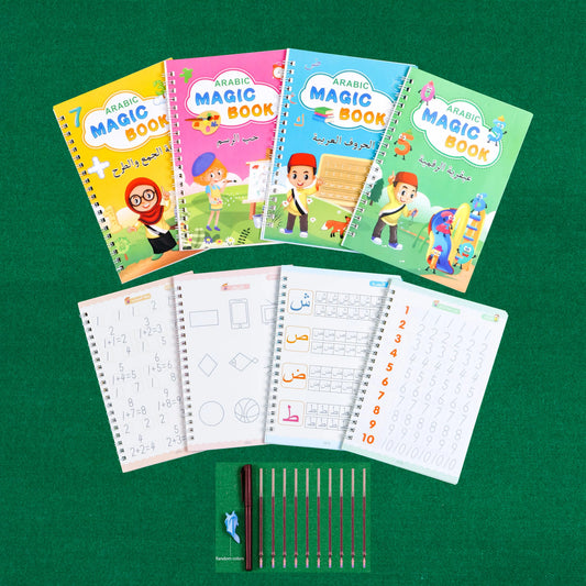 4Pieces Magic Practice Arabic Copybook Set