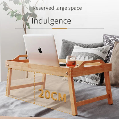Multi-Functional Bamboo Bed Tray Table