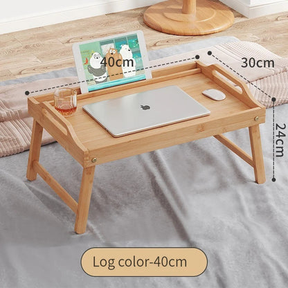 Multi-Functional Bamboo Bed Tray Table