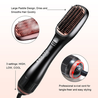 2-in-1 Professional Hair Styler & Dryer Brush with Anti-Frizz