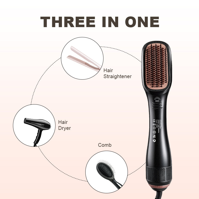 2-in-1 Professional Hair Styler & Dryer Brush with Anti-Frizz