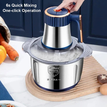 4-in-1 Electric Vegetable & Food Chopper (Stainless Steel)