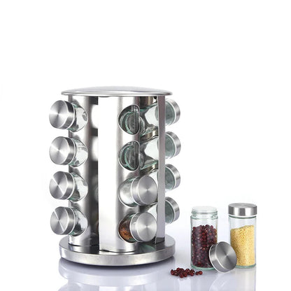 Stainless Steel 360° Rotating Spice Rack