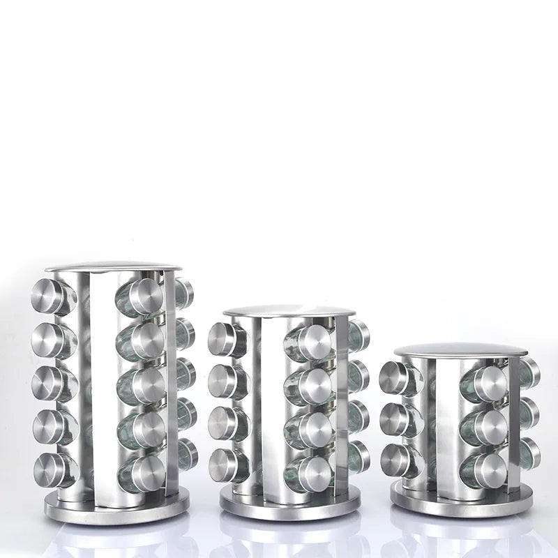 Stainless Steel 360° Rotating Spice Rack