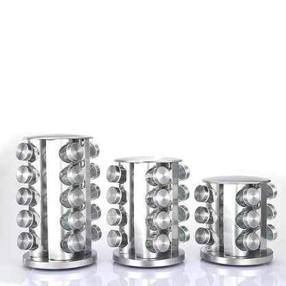 Stainless Steel 360° Rotating Spice Rack