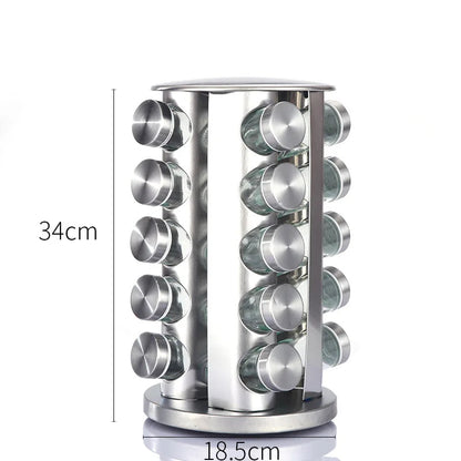 Stainless Steel 360° Rotating Spice Rack
