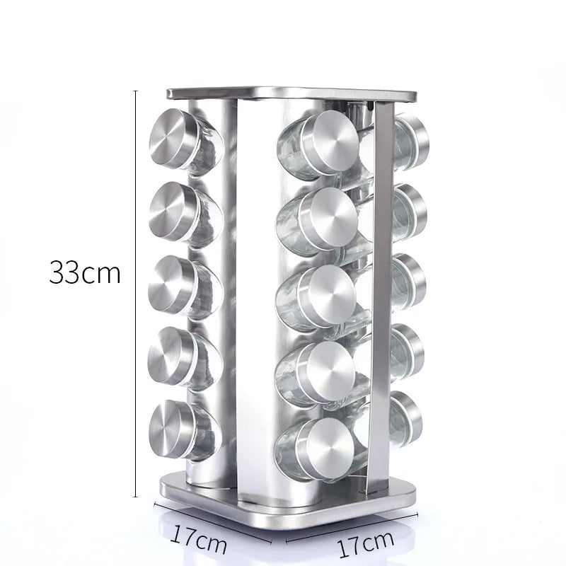 Stainless Steel 360° Rotating Spice Rack