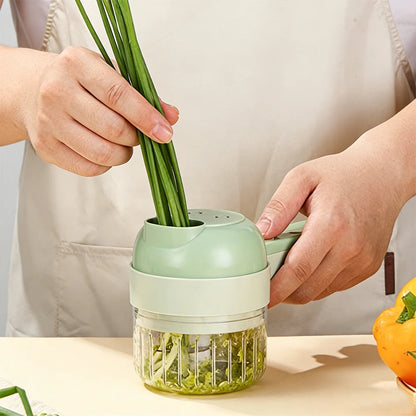 4-in-1 Handheld Electric Vegetable Cutter | Garlic Chopper